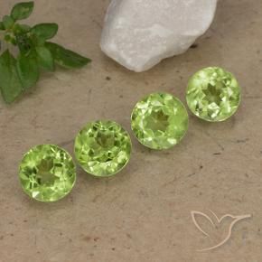 Gemme di Peridoto Verde acceso naturale da 2.27 ct, Rotondo, VVS-VS