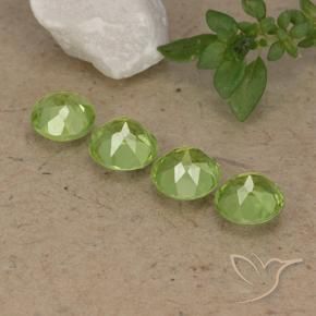 Gemme di Peridoto Verde acceso naturale da 2.27 ct, Rotondo, VVS-VS