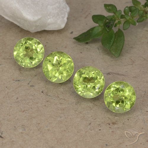 2.13ctw Naturale Verde chiaro e vivace Peridoto, Rotondo, VVS-VS