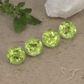 Gemme di Peridoto Verde chiaro e vivace naturale da 2.13 ct, Rotondo, VVS-VS
