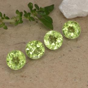 Gemme di Peridoto Verde chiaro e vivace naturale da 2.06 ct, Taglio rotondo, VVS-VS