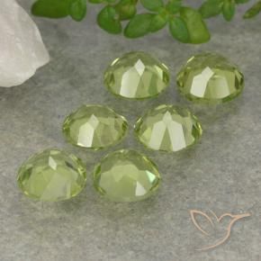 Gemme di Peridoto Verde chiaro naturale da 2.22 ct, Rotondo, VVS-VS
