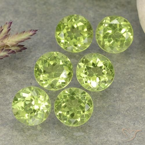 2.43ctw Naturale Verde chiaro Peridoto, Rotondo, VVS-VS