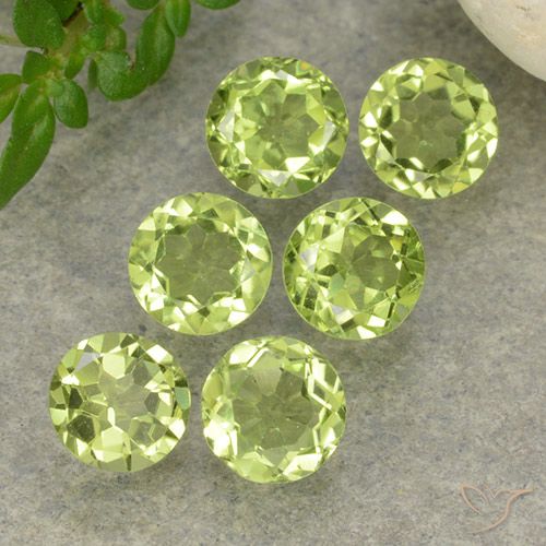 2.27ctw Naturale Verde chiaro Peridoto, Rotondo, VVS-VS