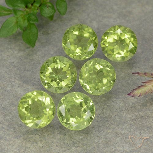 2.61ctw Naturale Verde chiaro e vivace Peridoto, Rotondo, VVS-VS