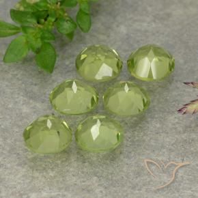 Gemme di Peridoto Verde chiaro e vivace naturale da 2.61 ct, Rotondo, VVS-VS