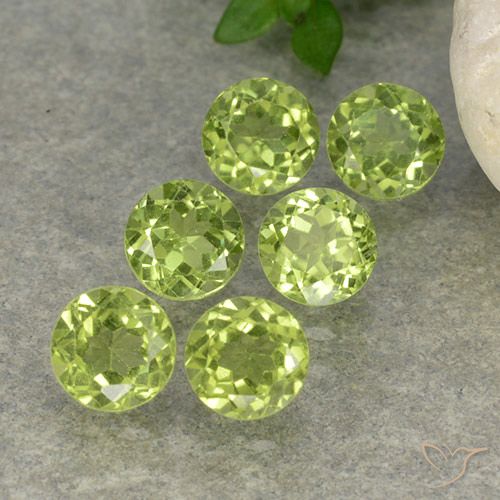 2.61ctw Naturale Verde chiaro e vivace Peridoto, Rotondo, VVS-VS