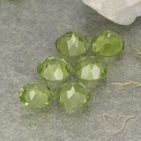 Gemme di Peridoto Verde chiaro naturale da 2.58 ct, Rotondo, VVS-VS
