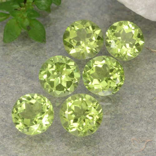 2.44ctw Naturale Verde chiaro Peridoto, Rotondo, VVS-VS