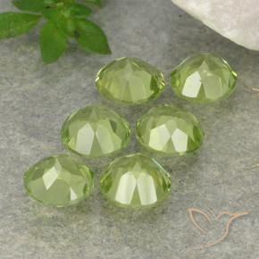 Gemme di Peridoto Verde chiaro naturale da 2.44 ct, Rotondo, VVS-VS