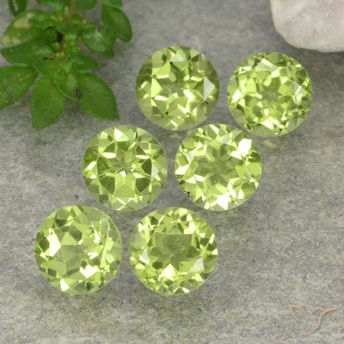 2.57ctw Naturale Verde chiaro Peridoto, Rotondo, VVS-VS