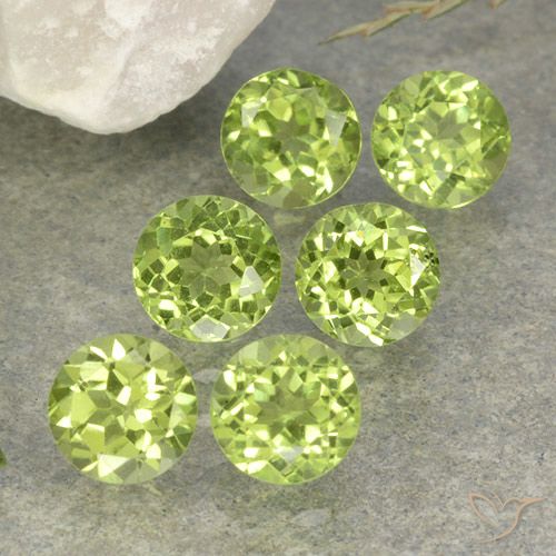 2.74ctw Naturale Verde chiaro e vivace Peridoto, Rotondo, VVS-VS