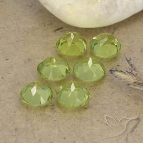 Gemme di Peridoto Verde chiaro e vivace naturale da 2.45 ct, Rotondo, VVS-VS