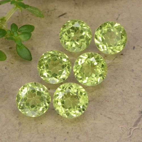 2.79ctw Naturale Verde chiaro e vivace Peridoto, Rotondo, VVS-VS