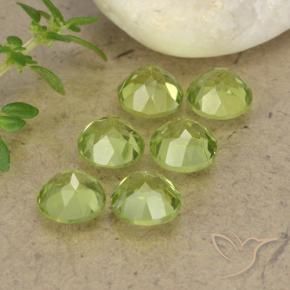 Gemme di Peridoto Verde chiaro e vivace naturale da 2.79 ct, Rotondo, VVS-VS