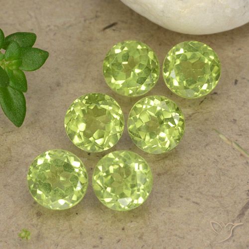 2.73ctw Naturale Verde chiaro Peridoto, Rotondo, VVS-VS