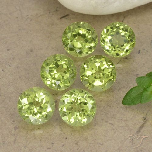 2.72ctw Naturale Verde chiaro Peridoto, Rotondo, VVS-VS