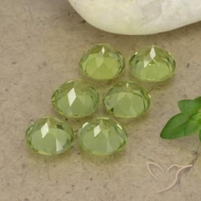 Gemme di Peridoto Verde chiaro naturale da 2.72 ct, Rotondo, VVS-VS