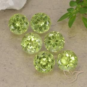 Gemme di Peridoto Verde chiaro e vivace naturale da 2.72 ct, Rotondo, VVS-VS