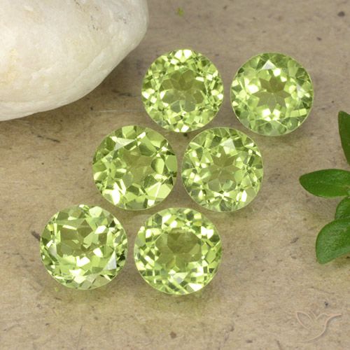 2.61ctw Naturale Verde chiaro Peridoto, Rotondo, VVS-VS