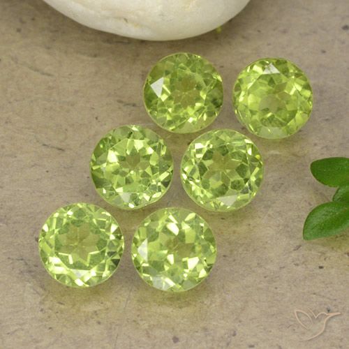 2.78ctw Naturale Verde chiaro Peridoto, Rotondo, VVS-VS