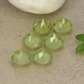 Gemme di Peridoto Verde chiaro naturale da 2.78 ct, Rotondo, VVS-VS