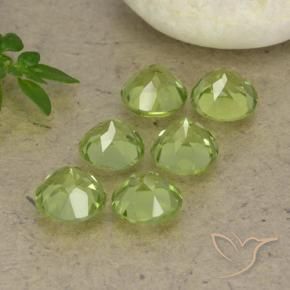 Gemme di Peridoto Verde chiaro e vivace naturale da 2.67 ct, Rotondo, VVS-VS