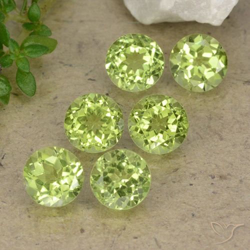 2.66ctw Naturale Verde chiaro Peridoto, Rotondo, VVS-VS