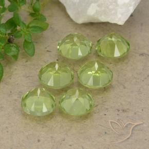 Gemme di Peridoto Verde chiaro naturale da 2.66 ct, Rotondo, VVS-VS