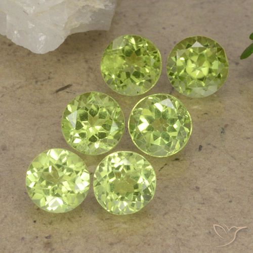 2.58ctw Naturale Verde chiaro Peridoto, Rotondo, VVS-VS