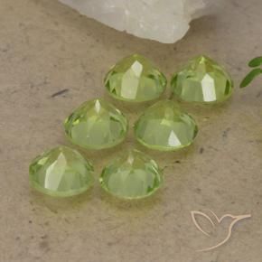 Gemme di Peridoto Verde chiaro naturale da 2.58 ct, Rotondo, VVS-VS