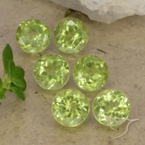 Gemme di Peridoto Verde chiaro e vivace naturale da 2.68 ct, Rotondo, VVS-VS