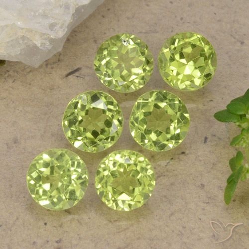 2.49ctw Naturale Verde chiaro Peridoto, Rotondo, VVS-VS
