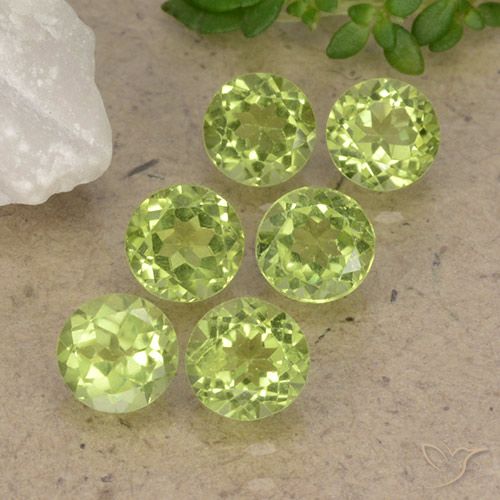 2.66ctw Naturale Verde chiaro e vivace Peridoto, Rotondo, VVS-VS