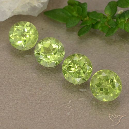 1.75ctw Naturale Verde chiaro Peridoto, Rotondo, VVS-VS