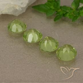 Gemme di Peridoto Verde chiaro naturale da 1.75 ct, Rotondo, VVS-VS