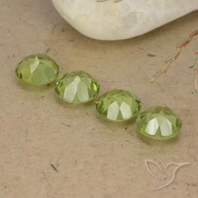 Gemme di Peridoto Verde chiaro naturale da 3.24 ct, Rotondo, VS