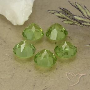 Gemme di Peridoto Verde chiaro e vivace naturale da 4.85 ct, Rotondo, VS