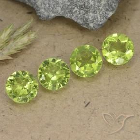 Gemme di Peridoto Verde chiaro e vivace naturale da 2.91 ct, Rotondo, VS