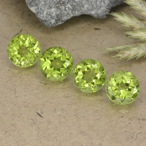 3.53ctw Naturale Verde medio Peridoto, Rotondo, VS