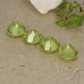 Gemme di Peridoto Verde chiaro e vivace naturale da 3.58 ct, Rotondo, VS