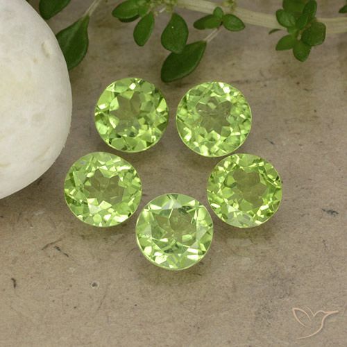 3.73ctw Naturale Verde chiaro e vivace Peridoto, Rotondo, VS