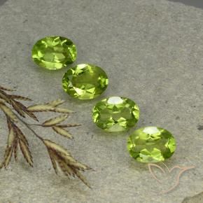 Gemme di Peridoto Verde medio naturale da 5.57 ct, Ovale, VS