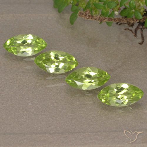 1.63ctw Naturale Verde chiaro e vivace Peridoto, Taglio marquise, VVS-VS