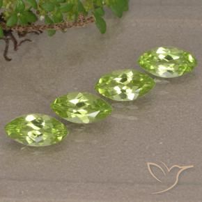 Gemme di Peridoto Verde chiaro e vivace naturale da 1.63 ct, Taglio marquise, VVS-VS