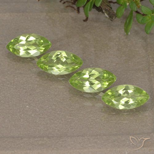 1.72ctw Naturale Verde chiaro e vivace Peridoto, Taglio marquise, VVS-VS