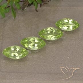 Gemme di Peridoto Verde chiaro e vivace naturale da 1.72 ct, Taglio marquise, VVS-VS