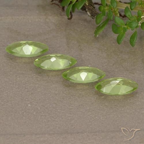 Gemme di Peridoto Verde chiaro e vivace naturale da 1.42 ct, Taglio marquise, VVS-VS