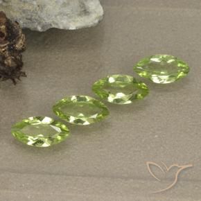 Gemme di Peridoto Verde chiaro e vivace naturale da 1.43 ct, Taglio marquise, VVS-VS