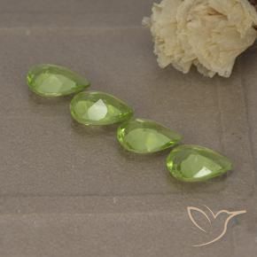 Gemme di Peridoto Verde chiaro e vivace naturale da 2.61 ct, Forma a pera, VVS-VS